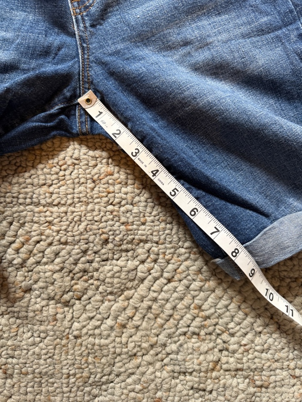 GAP Denim Roll-Cuff Bermuda Shorts - Dark Blue - Picture 5 of 5